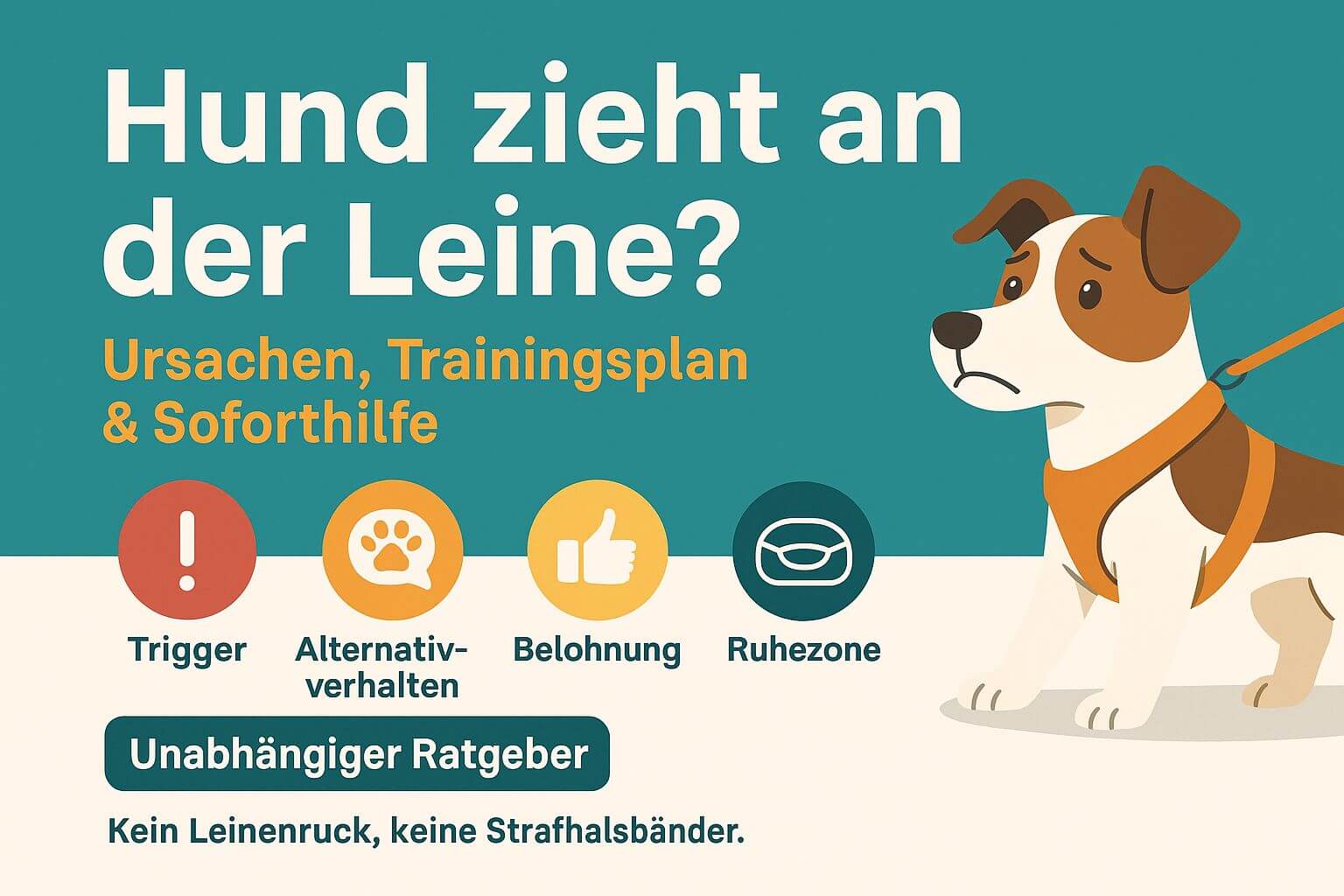 hund zieht an leine